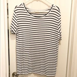 Piko 1988 Black and White Striped Short Sleeve Tee